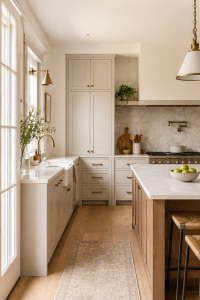 Cocina moderna con muebles de cocina, almacenaje y diseño actual